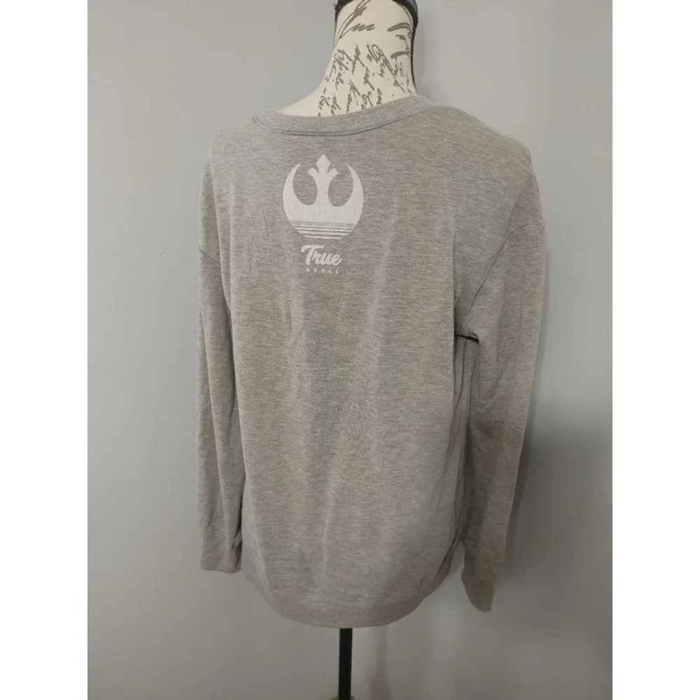 Women's Star Wars Gray Soft & Cozy Princess Leia Sweatshirt M - Picture 4 of 7
